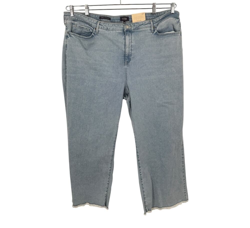 NYDJ Jeans Teresa frayed hem blue size 28W